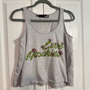 Love Moschino cactus flower log flowy tank top